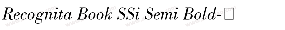 Recognita Book SSi Semi Bold字体转换